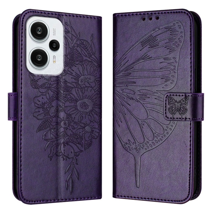 Funda para teléfono de cuero con mariposa en relieve, For Xiaomi Redmi 13C, For Xiaomi Redmi Note 13 Pro+ 5G, For Xiaomi Redmi Note 13 Pro 5G Global, For Xiaomi Poco M6 Pro 5G / Redmi 12 4G/5G, For Xiaomi Redmi K70 / K70 Pro                            ...