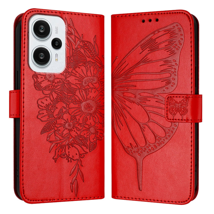 Funda para teléfono de cuero con mariposa en relieve, For Xiaomi Redmi 13C, For Xiaomi Redmi Note 13 Pro+ 5G, For Xiaomi Redmi Note 13 Pro 5G Global, For Xiaomi Poco M6 Pro 5G / Redmi 12 4G/5G, For Xiaomi Redmi K70 / K70 Pro                            ...