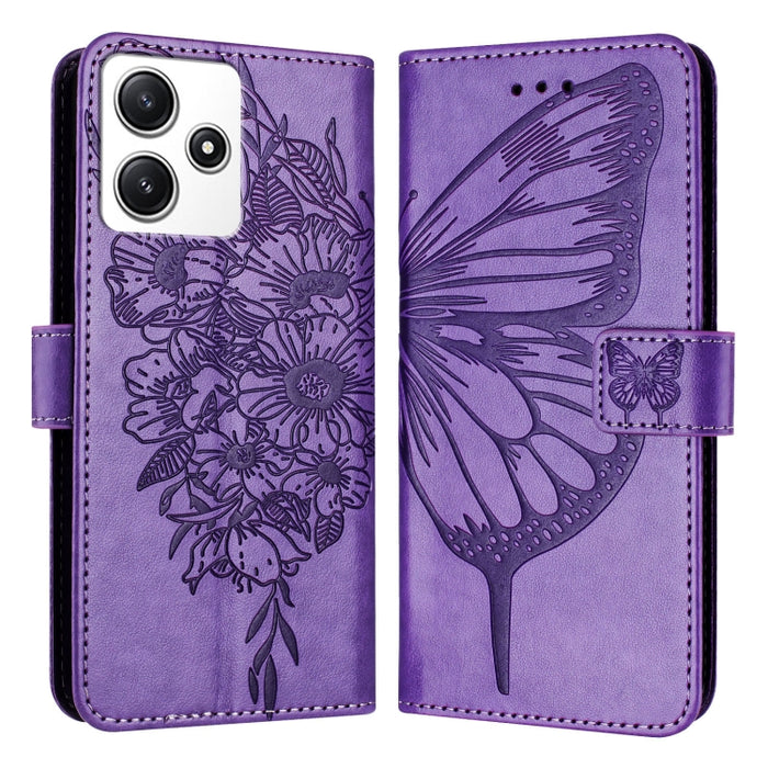 Funda para teléfono de cuero con mariposa en relieve, For Xiaomi Redmi 13C, For Xiaomi Redmi Note 13 Pro+ 5G, For Xiaomi Redmi Note 13 Pro 5G Global, For Xiaomi Poco M6 Pro 5G / Redmi 12 4G/5G, For Xiaomi Redmi K70 / K70 Pro                            ...