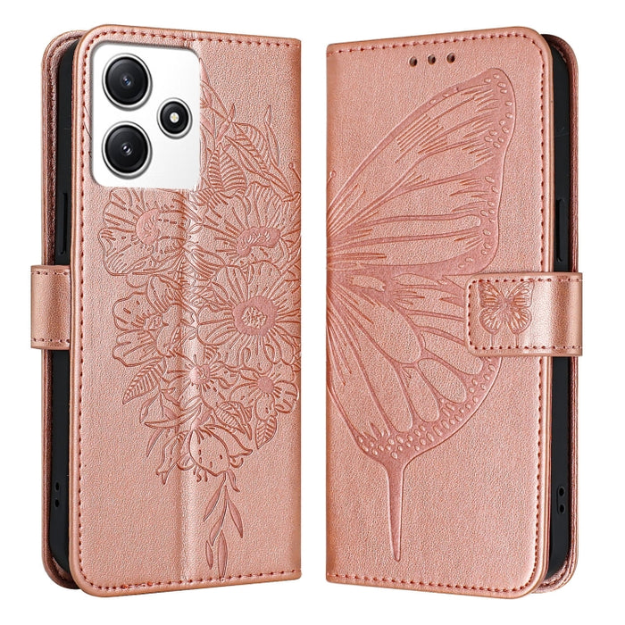 Funda para teléfono de cuero con mariposa en relieve, For Xiaomi Redmi 13C, For Xiaomi Redmi Note 13 Pro+ 5G, For Xiaomi Redmi Note 13 Pro 5G Global, For Xiaomi Poco M6 Pro 5G / Redmi 12 4G/5G, For Xiaomi Redmi K70 / K70 Pro                            ...