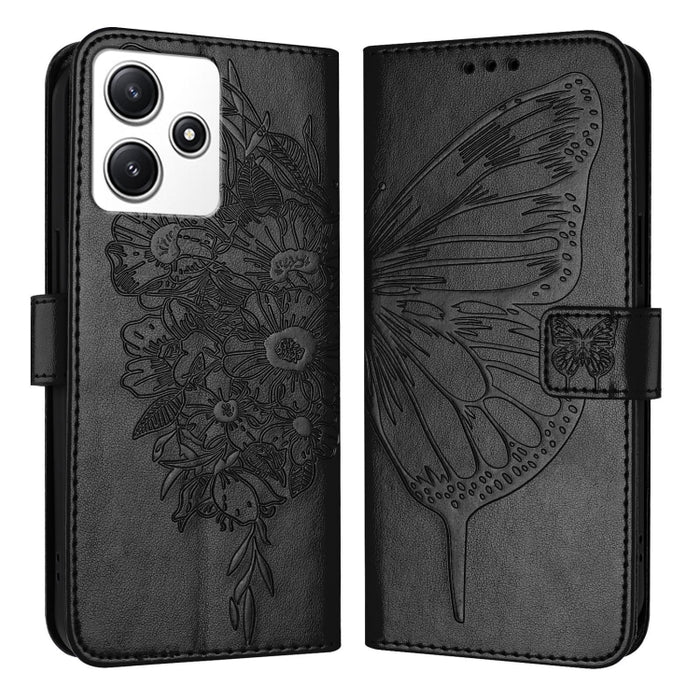 Funda para teléfono de cuero con mariposa en relieve, For Xiaomi Redmi 13C, For Xiaomi Redmi Note 13 Pro+ 5G, For Xiaomi Redmi Note 13 Pro 5G Global, For Xiaomi Poco M6 Pro 5G / Redmi 12 4G/5G, For Xiaomi Redmi K70 / K70 Pro                            ...