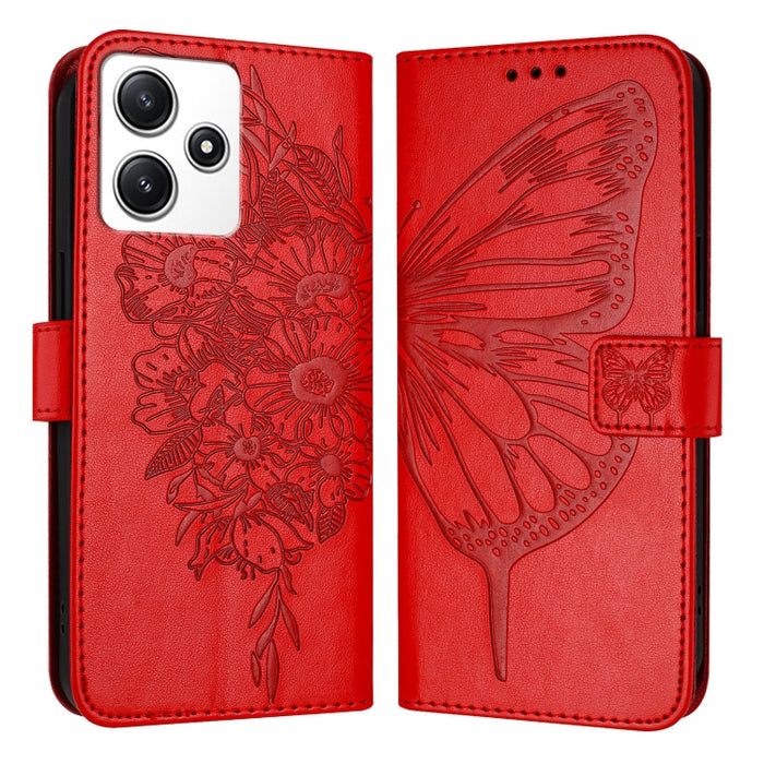 Funda para teléfono de cuero con mariposa en relieve, For Xiaomi Redmi 13C, For Xiaomi Redmi Note 13 Pro+ 5G, For Xiaomi Redmi Note 13 Pro 5G Global, For Xiaomi Poco M6 Pro 5G / Redmi 12 4G/5G, For Xiaomi Redmi K70 / K70 Pro                            ...