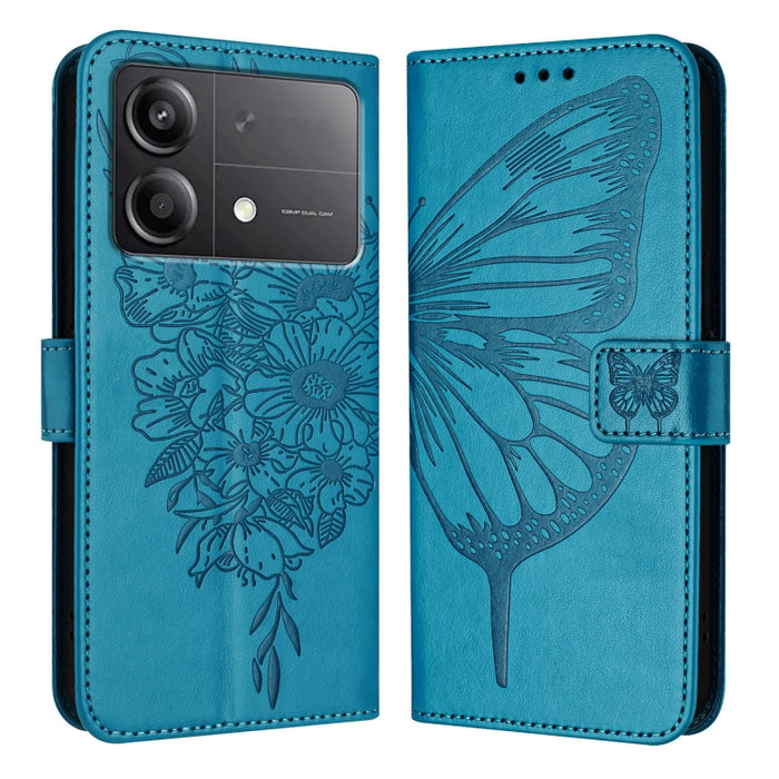 Funda para teléfono de cuero con mariposa en relieve, For Xiaomi Poco F6, For Xiaomi Poco M6 Pro 4G, For Xiaomi Poco X6 Neo 5G Global, For Xiaomi Redmi A3, For Xiaomi Redmi Note 13 Pro 4G Global, For Xiaomi Redmi Note 13 4G Global, For Xiaomi Redmi K70...