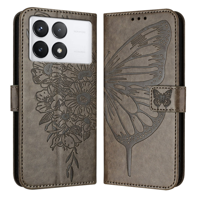 Funda para teléfono de cuero con mariposa en relieve, For Xiaomi Redmi 13C, For Xiaomi Redmi Note 13 Pro+ 5G, For Xiaomi Redmi Note 13 Pro 5G Global, For Xiaomi Poco M6 Pro 5G / Redmi 12 4G/5G, For Xiaomi Redmi K70 / K70 Pro                            ...