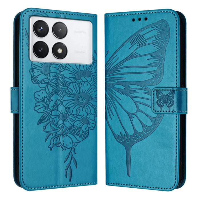 Funda para teléfono de cuero con mariposa en relieve, For Xiaomi Redmi 13C, For Xiaomi Redmi Note 13 Pro+ 5G, For Xiaomi Redmi Note 13 Pro 5G Global, For Xiaomi Poco M6 Pro 5G / Redmi 12 4G/5G, For Xiaomi Redmi K70 / K70 Pro                            ...