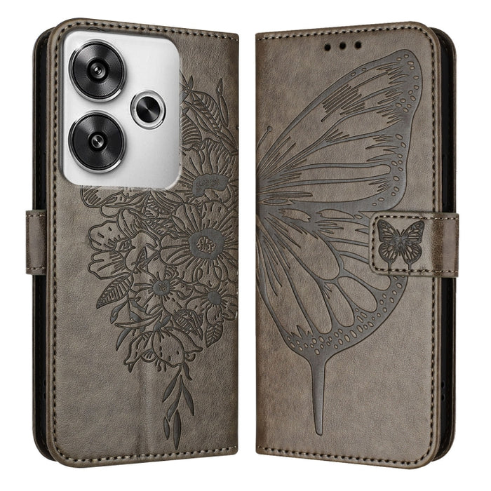 Funda para teléfono de cuero con mariposa en relieve, For Xiaomi Poco F6, For Xiaomi Poco M6 Pro 4G, For Xiaomi Poco X6 Neo 5G Global, For Xiaomi Redmi A3, For Xiaomi Redmi Note 13 Pro 4G Global, For Xiaomi Redmi Note 13 4G Global, For Xiaomi Redmi K70...