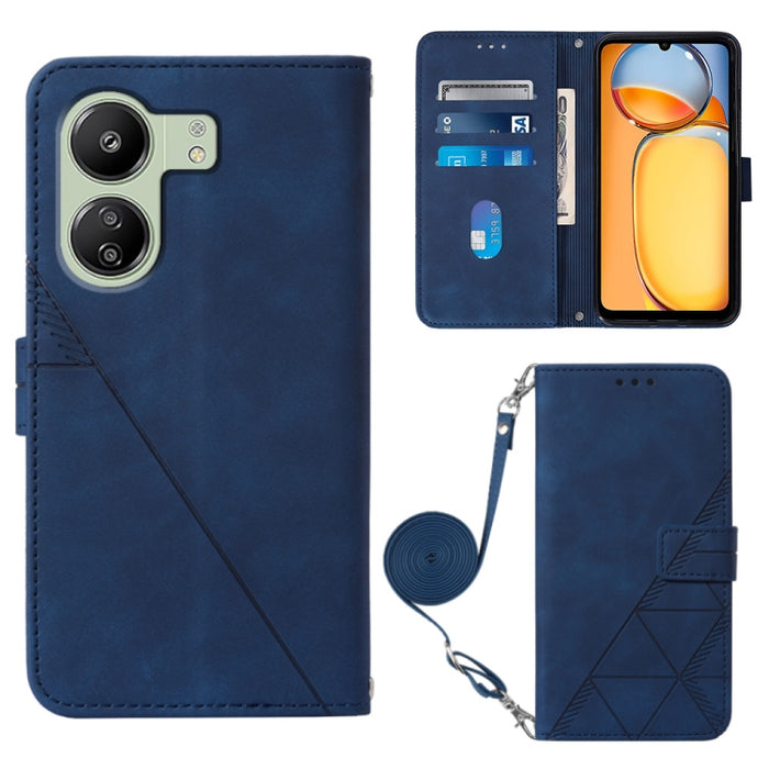 Funda para teléfono de cuero con tapa en relieve 3D cruzada, For Xiaomi Poco M6 Pro 4G, For Xiaomi Redmi A3, For Xiaomi Redmi Note 13 Pro 4G Global, For Xiaomi Redmi Note 13 4G Global, For Xiaomi Redmi K70E, For Xiaomi Poco X6 Pro                      ...