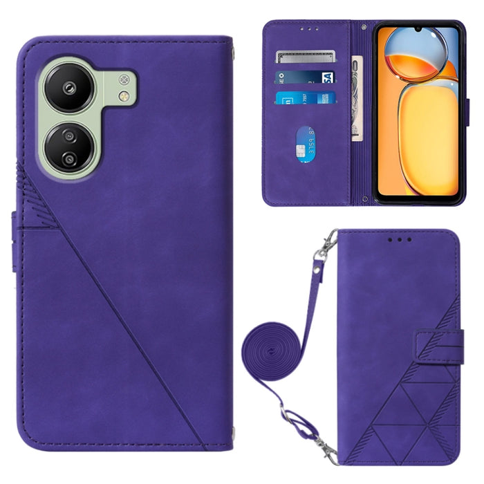 Funda para teléfono de cuero con tapa en relieve 3D cruzada, For Xiaomi Poco M6 Pro 4G, For Xiaomi Redmi A3, For Xiaomi Redmi Note 13 Pro 4G Global, For Xiaomi Redmi Note 13 4G Global, For Xiaomi Redmi K70E, For Xiaomi Poco X6 Pro                      ...