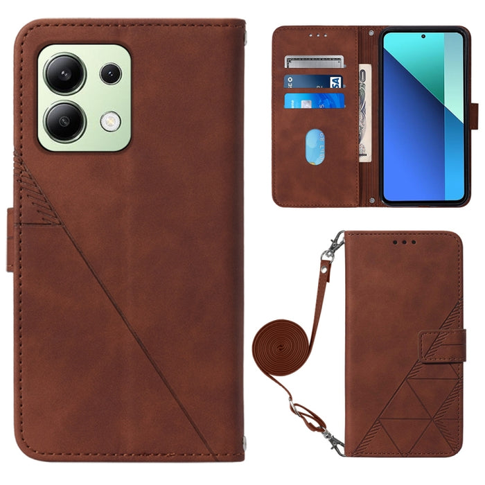 Funda para teléfono de cuero con tapa en relieve 3D cruzada, For Xiaomi Poco M6 Pro 4G, For Xiaomi Redmi A3, For Xiaomi Redmi Note 13 Pro 4G Global, For Xiaomi Redmi Note 13 4G Global, For Xiaomi Redmi K70E, For Xiaomi Poco X6 Pro                      ...