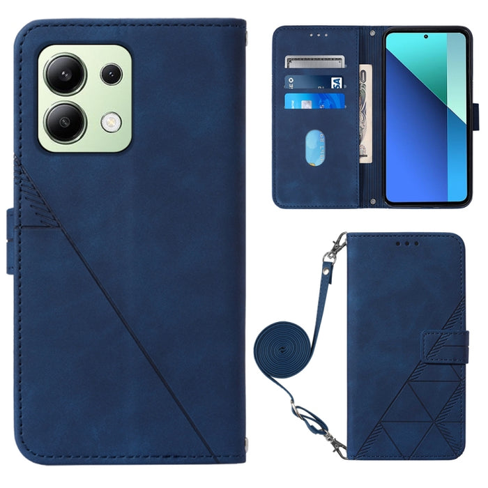 Funda para teléfono de cuero con tapa en relieve 3D cruzada, For Xiaomi Poco M6 Pro 4G, For Xiaomi Redmi A3, For Xiaomi Redmi Note 13 Pro 4G Global, For Xiaomi Redmi Note 13 4G Global, For Xiaomi Redmi K70E, For Xiaomi Poco X6 Pro                      ...