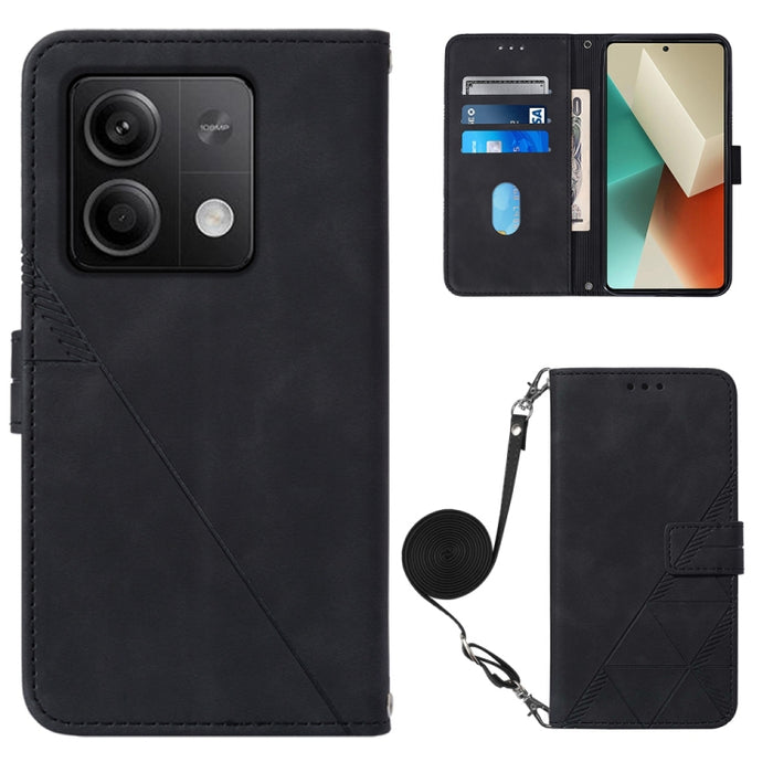 Funda para teléfono de cuero con tapa en relieve 3D cruzada, For Xiaomi Poco M6 Pro 4G, For Xiaomi Redmi A3, For Xiaomi Redmi Note 13 Pro 4G Global, For Xiaomi Redmi Note 13 4G Global, For Xiaomi Redmi K70E, For Xiaomi Poco X6 Pro                      ...