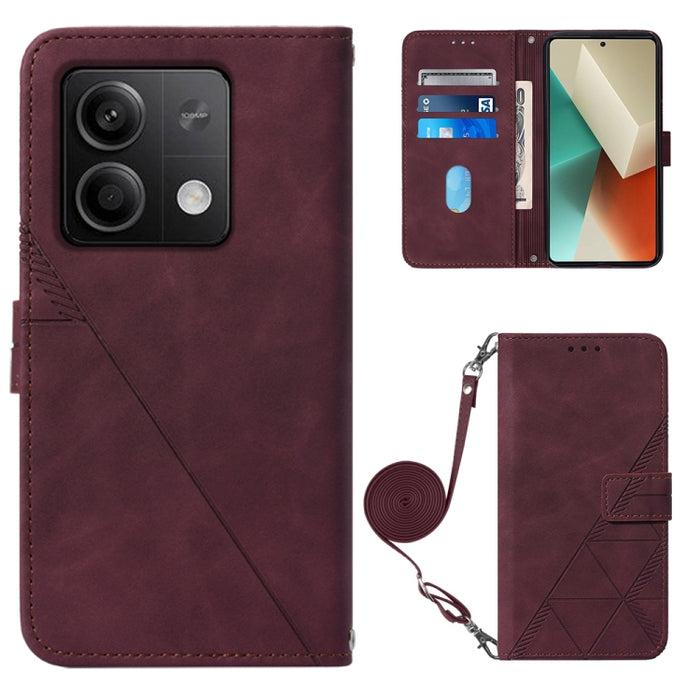 Funda para teléfono de cuero con tapa en relieve 3D cruzada, For Xiaomi Poco M6 Pro 4G, For Xiaomi Redmi A3, For Xiaomi Redmi Note 13 Pro 4G Global, For Xiaomi Redmi Note 13 4G Global, For Xiaomi Redmi K70E, For Xiaomi Poco X6 Pro                      ...