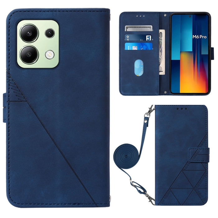 Funda para teléfono de cuero con tapa en relieve 3D cruzada, For Xiaomi Poco M6 Pro 4G, For Xiaomi Redmi A3, For Xiaomi Redmi Note 13 Pro 4G Global, For Xiaomi Redmi Note 13 4G Global, For Xiaomi Redmi K70E, For Xiaomi Poco X6 Pro                      ...