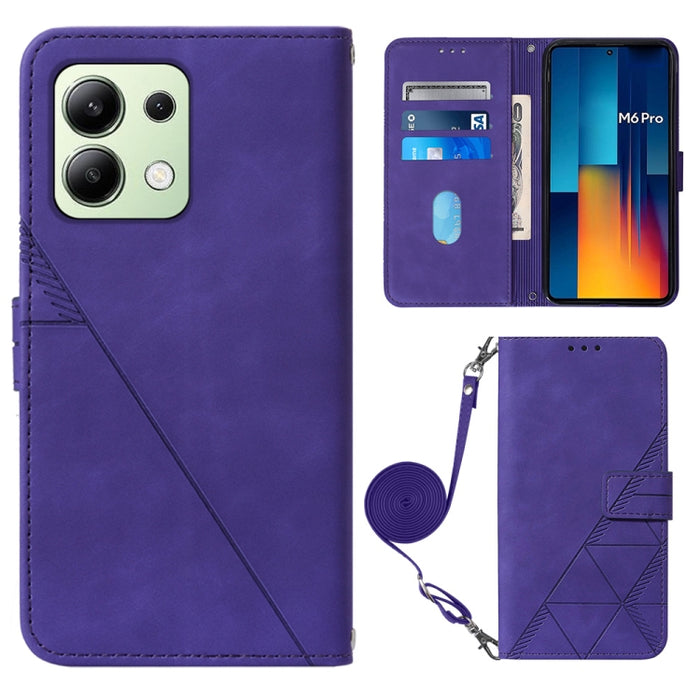 Funda para teléfono de cuero con tapa en relieve 3D cruzada, For Xiaomi Poco M6 Pro 4G, For Xiaomi Redmi A3, For Xiaomi Redmi Note 13 Pro 4G Global, For Xiaomi Redmi Note 13 4G Global, For Xiaomi Redmi K70E, For Xiaomi Poco X6 Pro                      ...