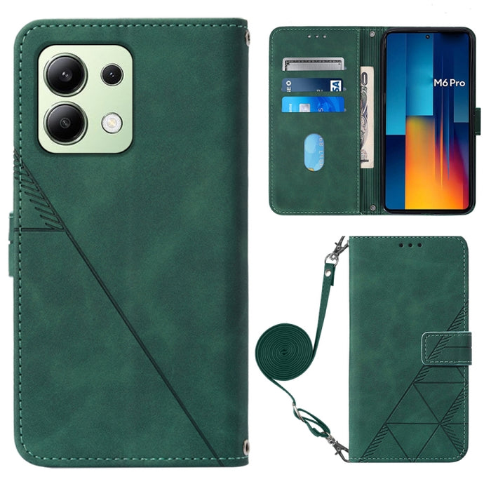 Funda para teléfono de cuero con tapa en relieve 3D cruzada, For Xiaomi Poco M6 Pro 4G, For Xiaomi Redmi A3, For Xiaomi Redmi Note 13 Pro 4G Global, For Xiaomi Redmi Note 13 4G Global, For Xiaomi Redmi K70E, For Xiaomi Poco X6 Pro                      ...