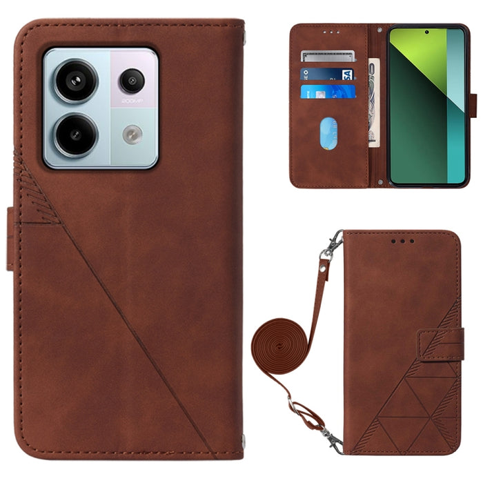 Funda para teléfono de cuero con tapa en relieve 3D cruzada, For Xiaomi Poco M6 Pro 4G, For Xiaomi Redmi A3, For Xiaomi Redmi Note 13 Pro 4G Global, For Xiaomi Redmi Note 13 4G Global, For Xiaomi Redmi K70E, For Xiaomi Poco X6 Pro                      ...