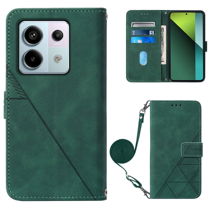 Funda para teléfono de cuero con tapa en relieve 3D cruzada, For Xiaomi Poco M6 Pro 4G, For Xiaomi Redmi A3, For Xiaomi Redmi Note 13 Pro 4G Global, For Xiaomi Redmi Note 13 4G Global, For Xiaomi Redmi K70E, For Xiaomi Poco X6 Pro                      ...