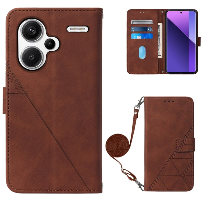 Funda para teléfono de cuero con tapa en relieve 3D cruzada, For Xiaomi Poco M6 Pro 4G, For Xiaomi Redmi A3, For Xiaomi Redmi Note 13 Pro 4G Global, For Xiaomi Redmi Note 13 4G Global, For Xiaomi Redmi K70E, For Xiaomi Poco X6 Pro                      ...