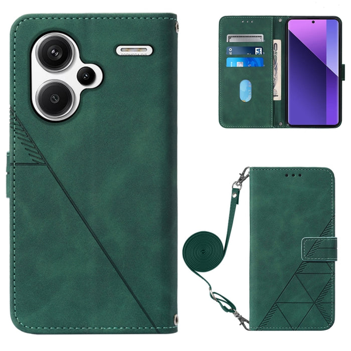 Funda para teléfono de cuero con tapa en relieve 3D cruzada, For Xiaomi Poco M6 Pro 4G, For Xiaomi Redmi A3, For Xiaomi Redmi Note 13 Pro 4G Global, For Xiaomi Redmi Note 13 4G Global, For Xiaomi Redmi K70E, For Xiaomi Poco X6 Pro                      ...