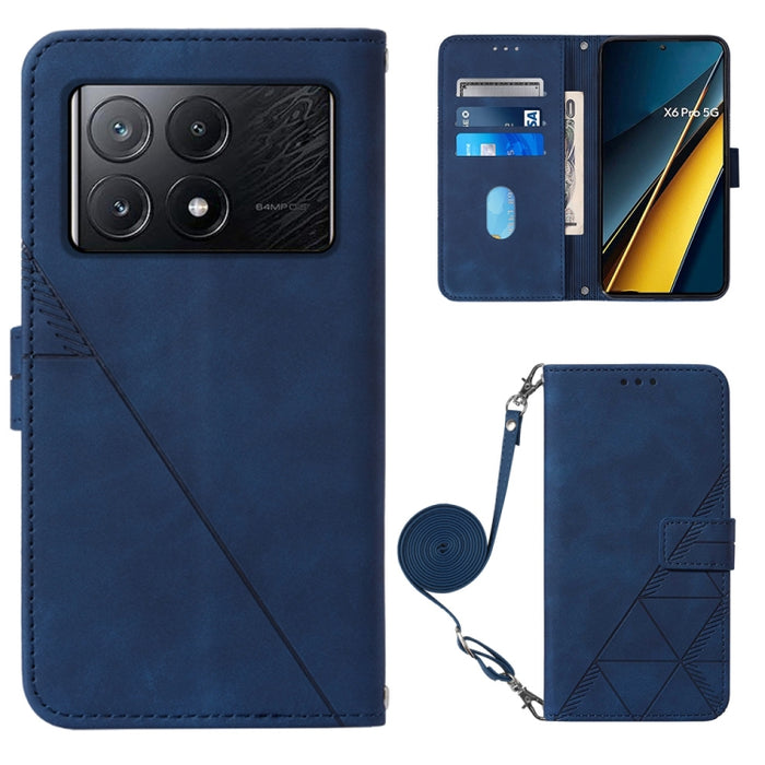 Funda para teléfono de cuero con tapa en relieve 3D cruzada, For Xiaomi Poco M6 Pro 4G, For Xiaomi Redmi A3, For Xiaomi Redmi Note 13 Pro 4G Global, For Xiaomi Redmi Note 13 4G Global, For Xiaomi Redmi K70E, For Xiaomi Poco X6 Pro                      ...