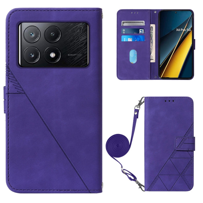 Funda para teléfono de cuero con tapa en relieve 3D cruzada, For Xiaomi Poco M6 Pro 4G, For Xiaomi Redmi A3, For Xiaomi Redmi Note 13 Pro 4G Global, For Xiaomi Redmi Note 13 4G Global, For Xiaomi Redmi K70E, For Xiaomi Poco X6 Pro                      ...