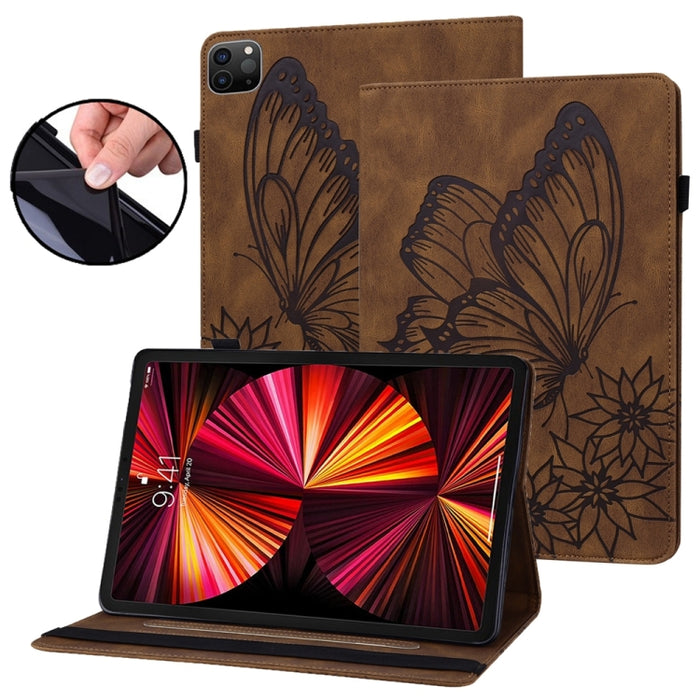 Funda para tablet de piel con relieve de mariposa grande, For iPad Pro 13 2025 / 2024, For iPad Pro 11 2025 / 2024, For iPad Pro 12.9 2022 / Air 13 2024 / 2025