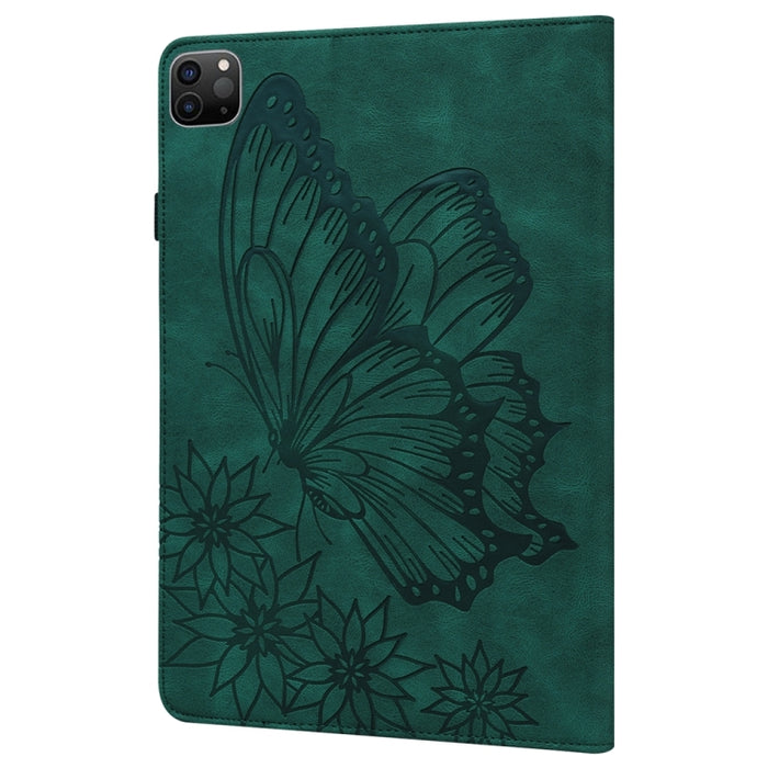 Funda para tablet de piel con relieve de mariposa grande, For iPad Pro 13 2025 / 2024, For iPad Pro 11 2025 / 2024, For iPad Pro 12.9 2022 / Air 13 2024 / 2025