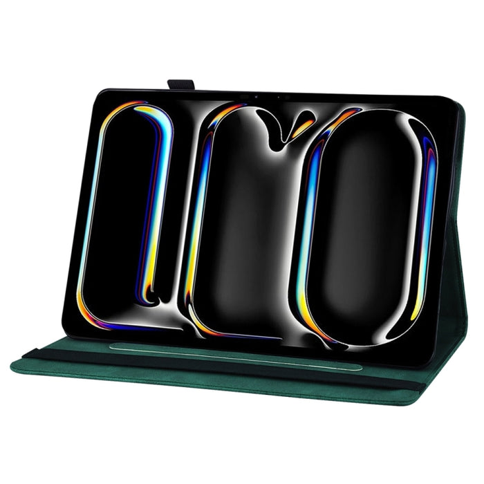Funda para tablet de piel con relieve de mariposa grande, For iPad Pro 13 2025 / 2024, For iPad Pro 11 2025 / 2024, For iPad Pro 12.9 2022 / Air 13 2024 / 2025