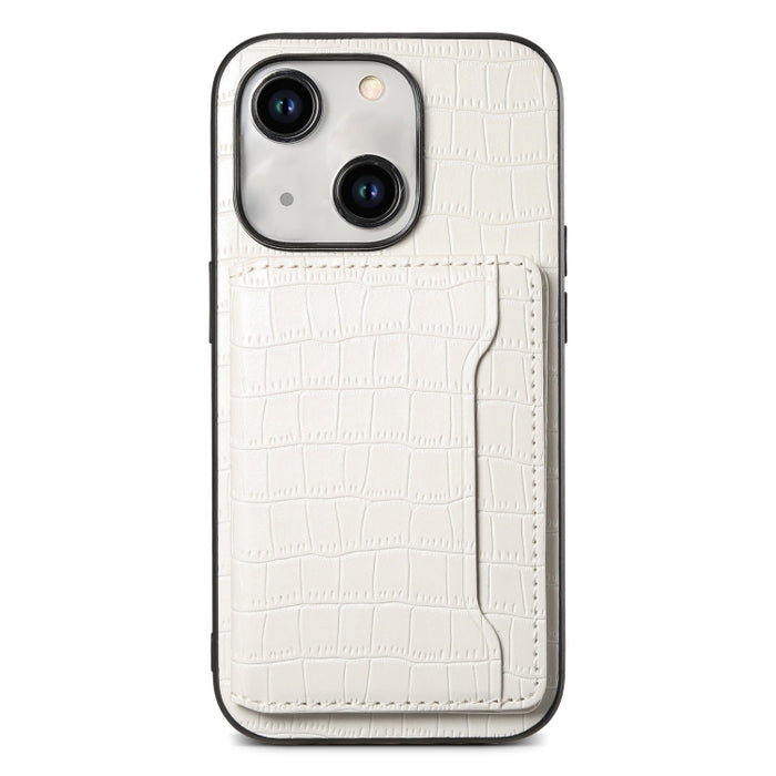 Estuche para teléfono de cobertura total con diseño de bolso de tarjeta con textura de cocodrilo, For iPhone 15 Pro Max, For iPhone 15 Pro, For iPhone 15 Plus, For iPhone 15, For iPhone 14 Plus, For iPhone 14, For iPhone 14 Pro, For iPhone 14 Pro Max  ...