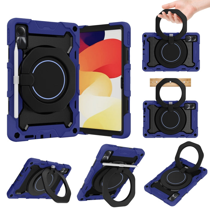 Funda para tableta de silicona con soporte giratorio portátil para anillo Armor, For Redmi Pad 2 SE 9.7 inch 2026, For Redmi Pad Pro 12.1 / Pad 2 Pro, For Xiaomi Redmi Pad SE, For Xiaomi Pad 6/6 Pro