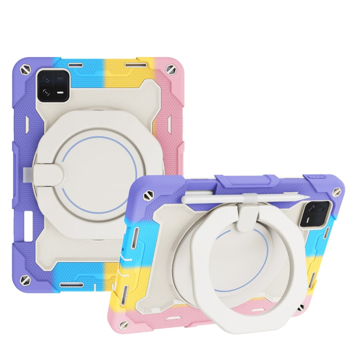 Funda para tableta de silicona con soporte giratorio portátil para anillo Armor, For Redmi Pad 2 SE 9.7 inch 2026, For Redmi Pad Pro 12.1 / Pad 2 Pro, For Xiaomi Redmi Pad SE, For Xiaomi Pad 6/6 Pro