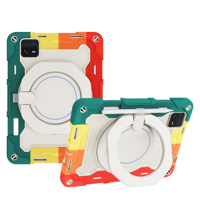 Funda para tableta de silicona con soporte giratorio portátil para anillo Armor, For Redmi Pad 2 SE 9.7 inch 2026, For Redmi Pad Pro 12.1 / Pad 2 Pro, For Xiaomi Redmi Pad SE, For Xiaomi Pad 6/6 Pro