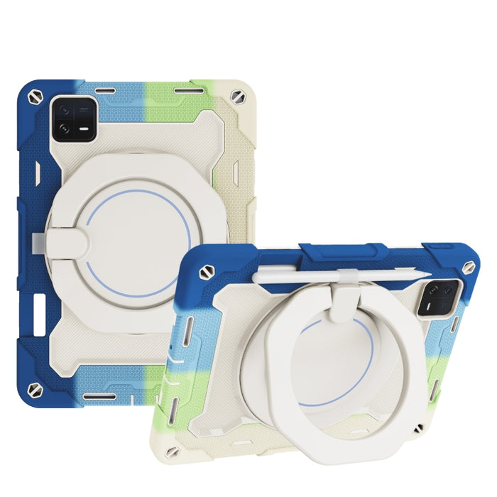 Funda para tableta de silicona con soporte giratorio portátil para anillo Armor, For Redmi Pad 2 SE 9.7 inch 2026, For Redmi Pad Pro 12.1 / Pad 2 Pro, For Xiaomi Redmi Pad SE, For Xiaomi Pad 6/6 Pro