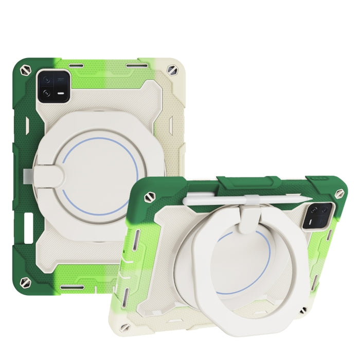 Funda para tableta de silicona con soporte giratorio portátil para anillo Armor, For Redmi Pad 2 SE 9.7 inch 2026, For Redmi Pad Pro 12.1 / Pad 2 Pro, For Xiaomi Redmi Pad SE, For Xiaomi Pad 6/6 Pro