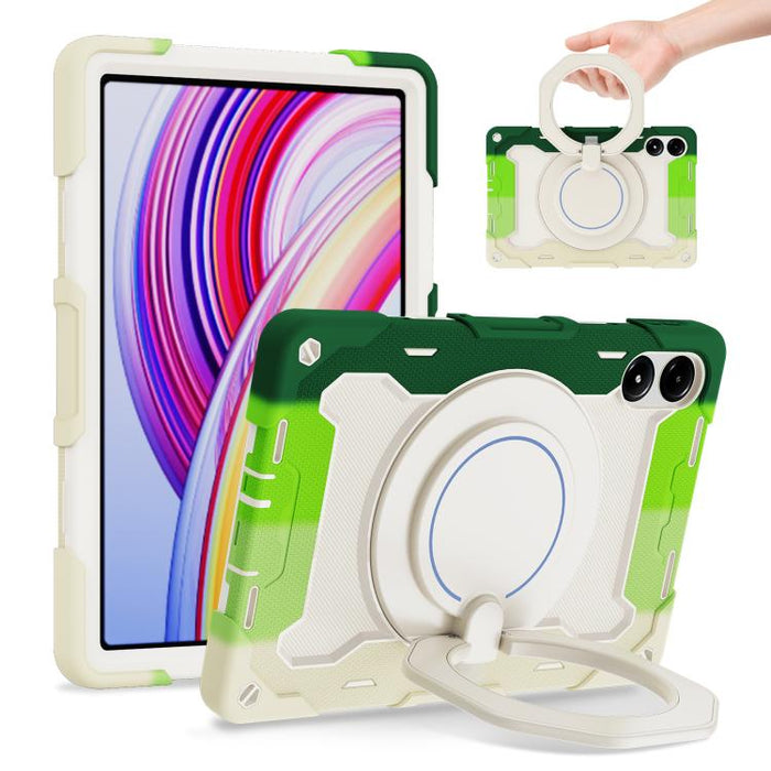 Funda para tableta de silicona con soporte giratorio portátil para anillo Armor, For Redmi Pad 2 SE 9.7 inch 2026, For Redmi Pad Pro 12.1 / Pad 2 Pro, For Xiaomi Redmi Pad SE, For Xiaomi Pad 6/6 Pro