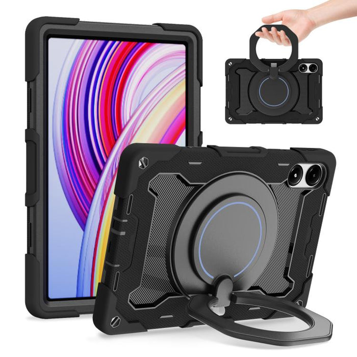 Funda para tableta de silicona con soporte giratorio portátil para anillo Armor, For Redmi Pad 2 SE 9.7 inch 2026, For Redmi Pad Pro 12.1 / Pad 2 Pro, For Xiaomi Redmi Pad SE, For Xiaomi Pad 6/6 Pro