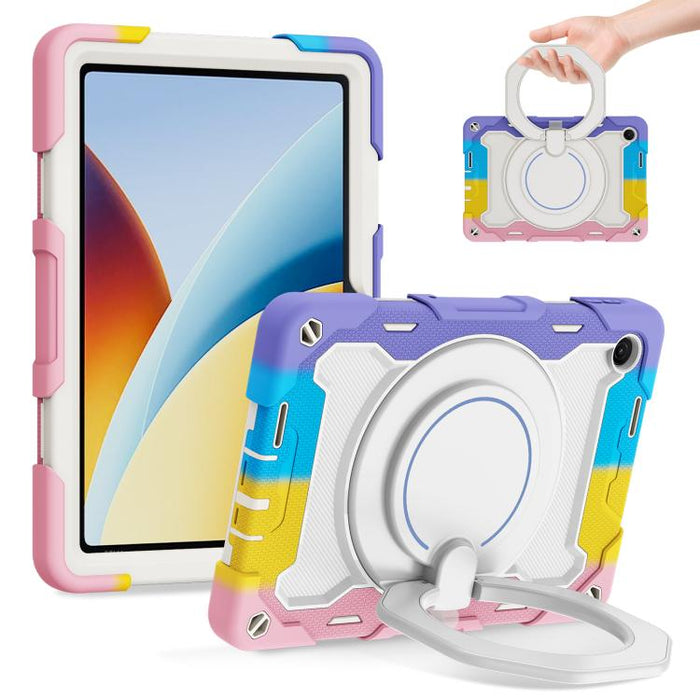 Funda para tableta de silicona con soporte giratorio portátil para anillo Armor, For Redmi Pad 2 SE 9.7 inch 2026, For Redmi Pad Pro 12.1 / Pad 2 Pro, For Xiaomi Redmi Pad SE, For Xiaomi Pad 6/6 Pro