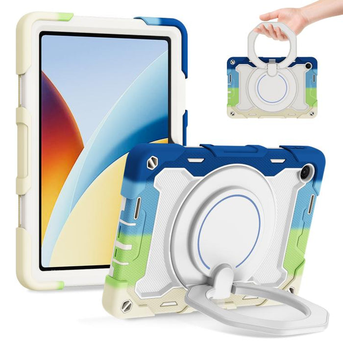Funda para tableta de silicona con soporte giratorio portátil para anillo Armor, For Redmi Pad 2 SE 9.7 inch 2026, For Redmi Pad Pro 12.1 / Pad 2 Pro, For Xiaomi Redmi Pad SE, For Xiaomi Pad 6/6 Pro
