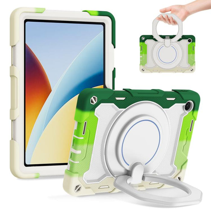 Funda para tableta de silicona con soporte giratorio portátil para anillo Armor, For Redmi Pad 2 SE 9.7 inch 2026, For Redmi Pad Pro 12.1 / Pad 2 Pro, For Xiaomi Redmi Pad SE, For Xiaomi Pad 6/6 Pro