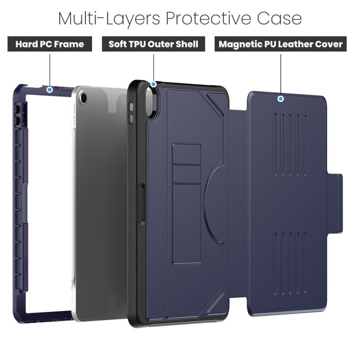 Funda para tableta de cuero magnético para portátil, For iPad Pro 11 2025 / 2024, For iPad 10th Gen 10.9 2022, For iPad Air 11 2025 / 2024, For iPad mini 2024 / mini 6, For iPad Pro 11 2022 / Air 10.9 2022, For iPad 10.2 2021 / 2020 / 10.5             ...
