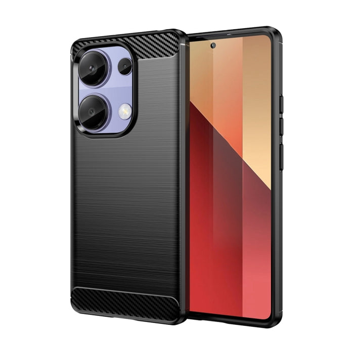 Caja del teléfono de TPU con textura cepillada de fibra de carbono, For Xiaomi Redmi A3, For Xiaomi Poco M6 5G, For Xiaomi Redmi Note 13 Pro 4G Global, For Xiaomi Redmi Note 13 4G Global, For Xiaomi Redmi 13R 5G, For Xiaomi 14 Ultra                    ...