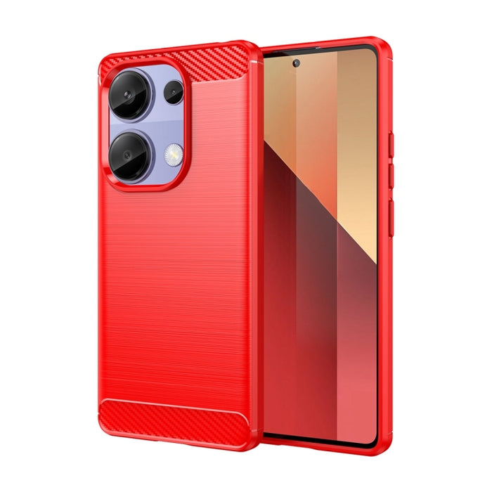 Caja del teléfono de TPU con textura cepillada de fibra de carbono, For Xiaomi Redmi A3, For Xiaomi Poco M6 5G, For Xiaomi Redmi Note 13 Pro 4G Global, For Xiaomi Redmi Note 13 4G Global, For Xiaomi Redmi 13R 5G, For Xiaomi 14 Ultra                    ...