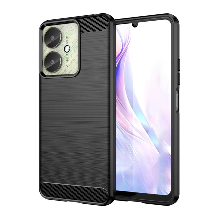 Caja del teléfono de TPU con textura cepillada de fibra de carbono, For Xiaomi Redmi A3, For Xiaomi Poco M6 5G, For Xiaomi Redmi Note 13 Pro 4G Global, For Xiaomi Redmi Note 13 4G Global, For Xiaomi Redmi 13R 5G, For Xiaomi 14 Ultra                    ...