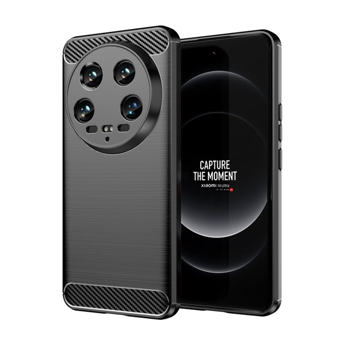 Caja del teléfono de TPU con textura cepillada de fibra de carbono, For Xiaomi Redmi A3, For Xiaomi Poco M6 5G, For Xiaomi Redmi Note 13 Pro 4G Global, For Xiaomi Redmi Note 13 4G Global, For Xiaomi Redmi 13R 5G, For Xiaomi 14 Ultra                    ...