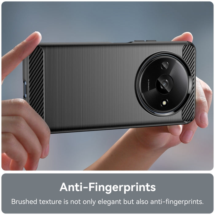 Caja del teléfono de TPU con textura cepillada de fibra de carbono, For Xiaomi Redmi A3, For Xiaomi Poco M6 5G, For Xiaomi Redmi Note 13 Pro 4G Global, For Xiaomi Redmi Note 13 4G Global, For Xiaomi Redmi 13R 5G, For Xiaomi 14 Ultra                    ...