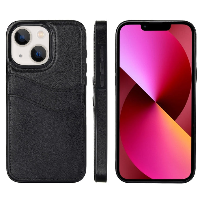 Funda para teléfono con ranuras para tarjetas de piel de cuero Litchi, For iPhone 13, For iPhone 12, For iPhone 12 Pro Max, For iPhone 12 Pro, For iPhone 11 Pro Max, For iPhone 11, For iPhone 11 Pro
