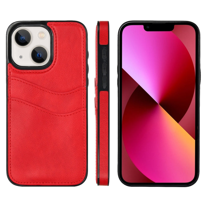 Funda para teléfono con ranuras para tarjetas de piel de cuero Litchi, For iPhone 13, For iPhone 12, For iPhone 12 Pro Max, For iPhone 12 Pro, For iPhone 11 Pro Max, For iPhone 11, For iPhone 11 Pro