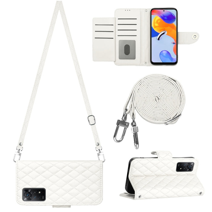 Funda para teléfono de cuero con tapa y textura rómbica con cordón largo, For Xiaomi Redmi 13C 4G, For Xiaomi 13T / 13T Pro, For Xiaomi Poco F5 / Redmi Note 12 Turbo, For Xiaomi Poco F5 Pro / Redmi K60, For Xiaomi Redmi Note 12S 4G Global              ...