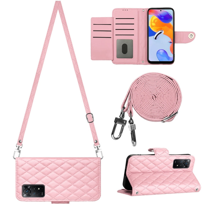 Funda para teléfono de cuero con tapa y textura rómbica con cordón largo, For Xiaomi Redmi 13C 4G, For Xiaomi 13T / 13T Pro, For Xiaomi Poco F5 / Redmi Note 12 Turbo, For Xiaomi Poco F5 Pro / Redmi K60, For Xiaomi Redmi Note 12S 4G Global              ...