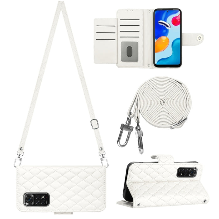 Funda para teléfono de cuero con tapa y textura rómbica con cordón largo, For Xiaomi Redmi 13C 4G, For Xiaomi 13T / 13T Pro, For Xiaomi Poco F5 / Redmi Note 12 Turbo, For Xiaomi Poco F5 Pro / Redmi K60, For Xiaomi Redmi Note 12S 4G Global              ...